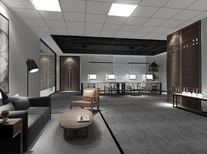 商務辦公室接待區裝修效果圖