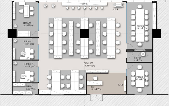 食品公司辦公室設(shè)計平面圖