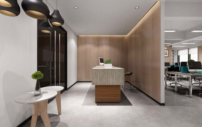 食品公司辦公室接待區(qū)設(shè)計效果圖