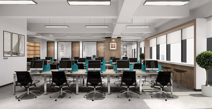 食品公司辦公室辦公區(qū)設(shè)計效果圖