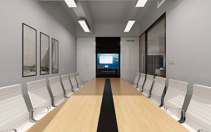 食品公司辦公室會議室設(shè)計效果圖