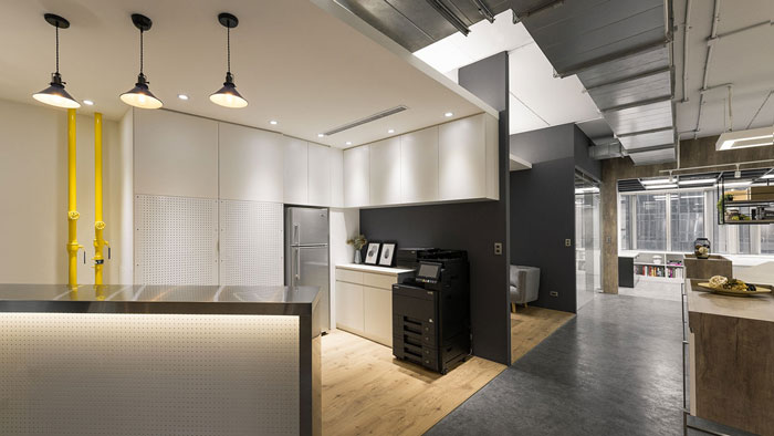 鞋業公司辦公室茶水區裝修效果圖