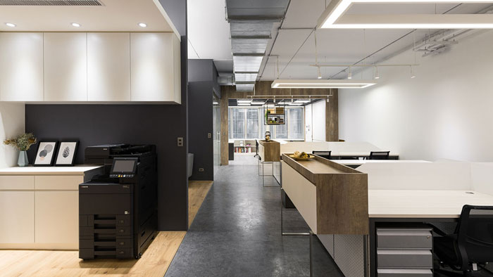 鞋業公司辦公室走廊裝修效果圖