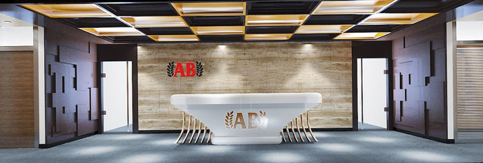 金融辦公室前臺設計效果圖