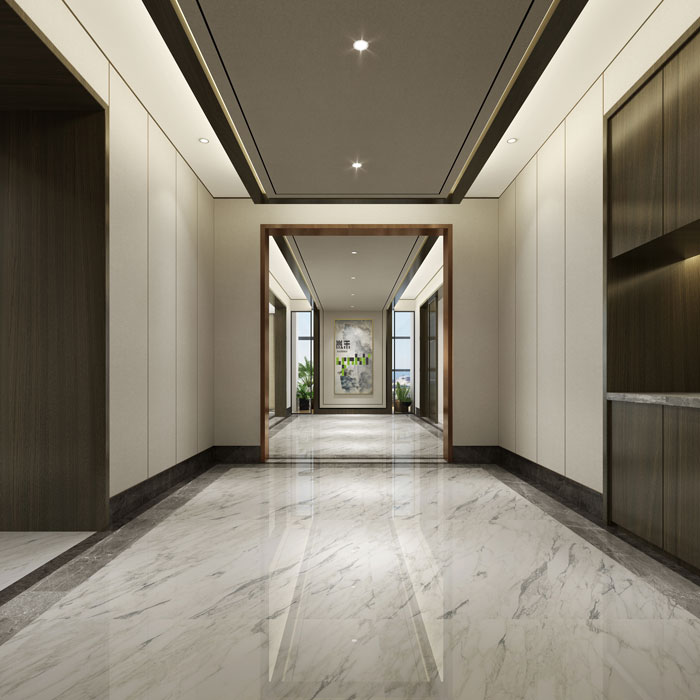 杭州控股公司辦公室過道裝修設計效果圖