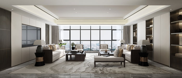 杭州控股公司總經理辦公室裝修設計效果圖