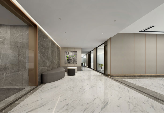 杭州控股公司辦公室接待區裝修設計效果圖
