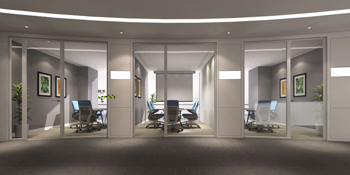 杭州過濾器材公司辦公室接待區(qū)裝修效果圖