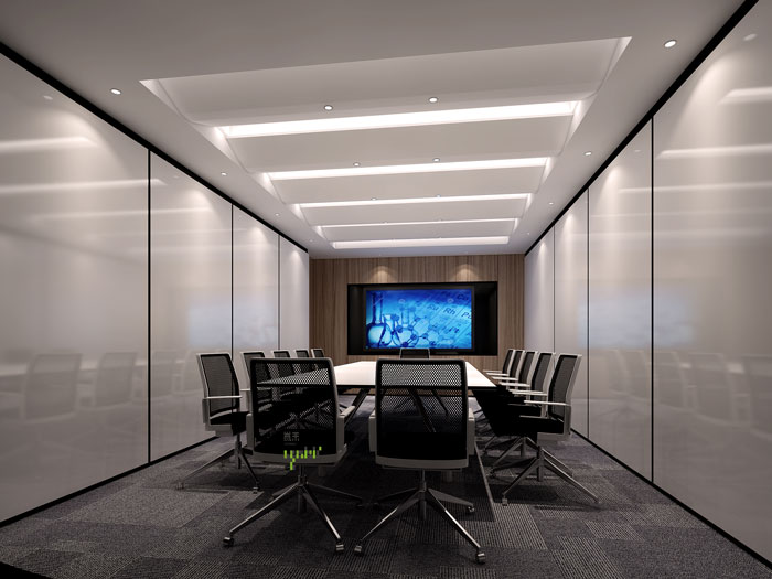 杭州過濾器材公司辦公室會議室裝修效果圖