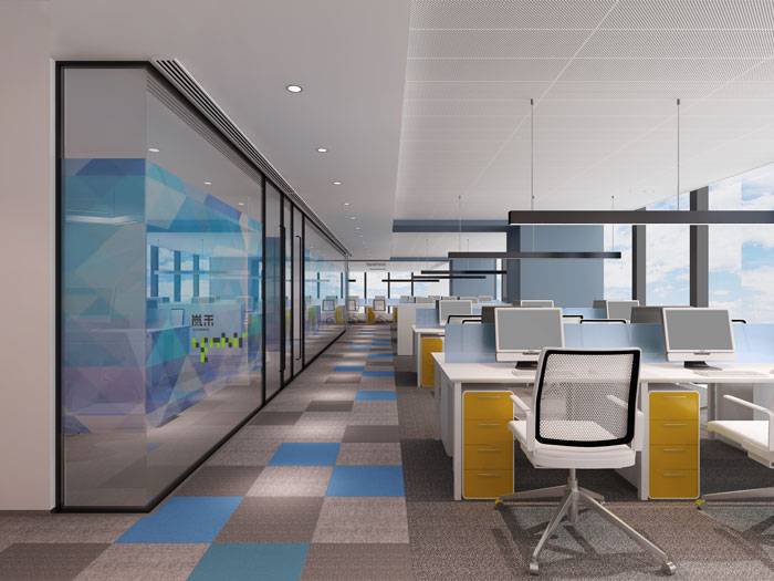 網絡公司辦公樓辦公區裝修設計效果圖
