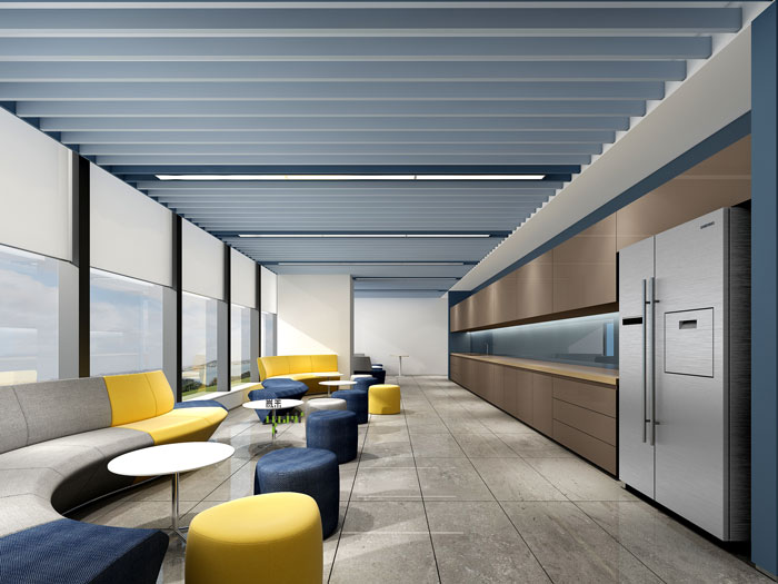 網絡公司辦公樓茶水間裝修設計效果圖