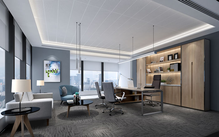 網絡公司總經理辦公室裝修設計效果圖