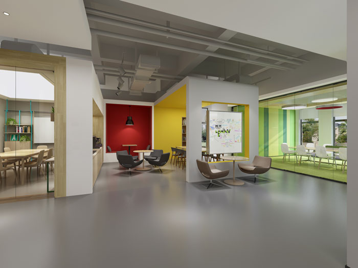 杭州食品公司辦公室接待區(qū)裝修設(shè)計效果圖