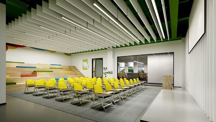 杭州食品公司辦公室培訓(xùn)室裝修設(shè)計效果圖