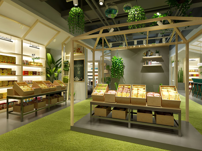 杭州食品公司辦公室展區(qū)裝修設(shè)計效果圖
