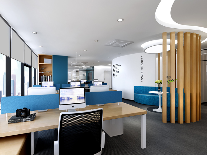 杭州外貿(mào)公司辦公室辦公區(qū)裝修設計效果圖