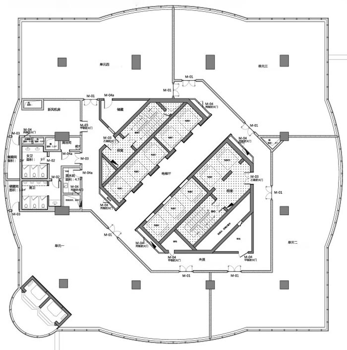 上海寶鋼大廈設計平面圖