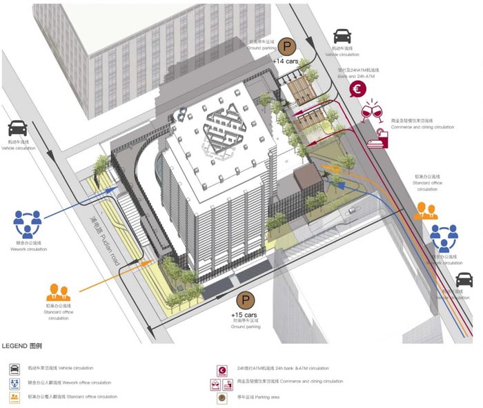 上海寶鋼大廈設計概念分析圖