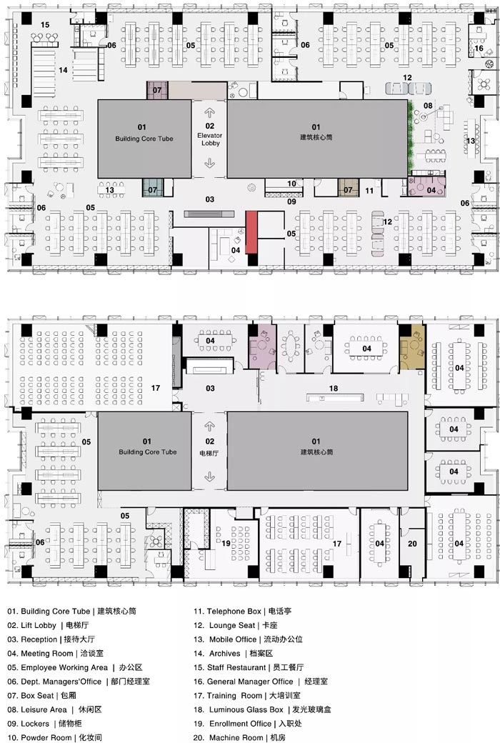 8000平方辦公室設計平面圖