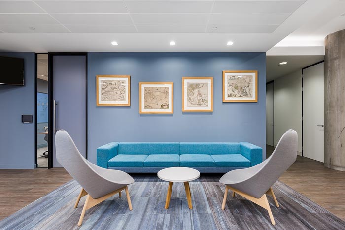 投資集團辦公室接待區裝修設計效果圖