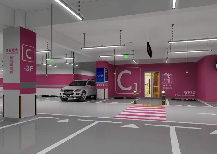 寫字樓地下停車場效果圖
