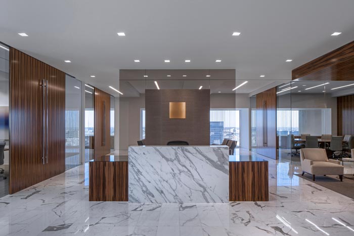 金融服務公司辦公室前臺裝修設計效果圖