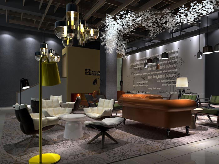 創(chuàng)業(yè)孵化器休息區(qū)裝修設(shè)計效果圖