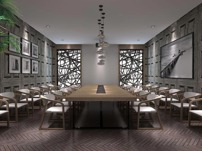 創(chuàng)業(yè)孵化器大會議室裝修設(shè)計效果圖