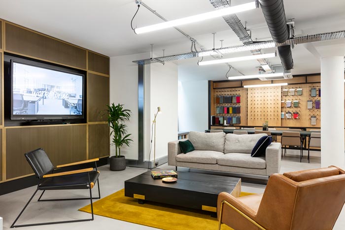 兩層辦公室匯報(bào)區(qū)裝修設(shè)計(jì)效果效果圖