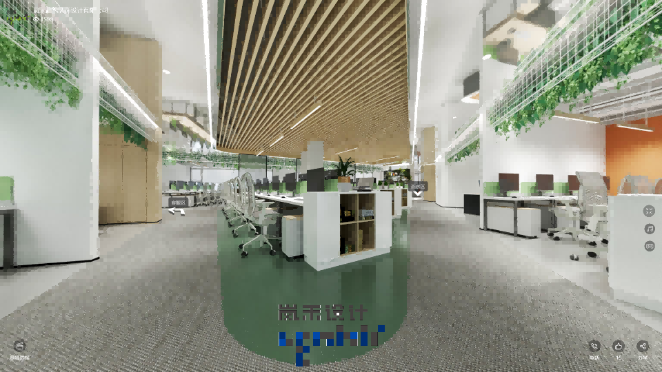 辦公室辦公區域效果圖